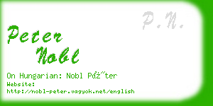 peter nobl business card